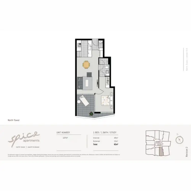 Floorplan of Homely apartment listing, 10807/25 Bouquet Street, South Brisbane QLD 4101