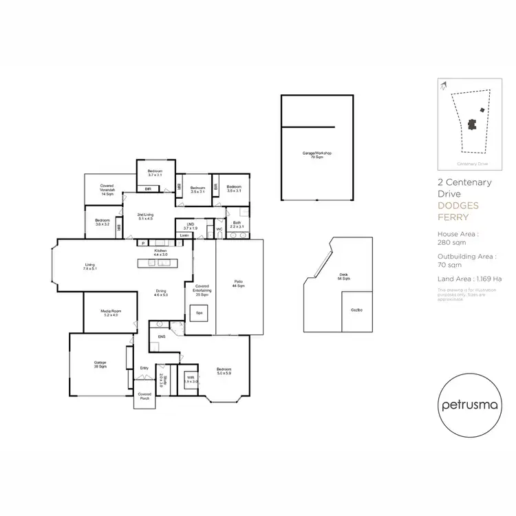 Floorplan of Homely house listing, 2 Centenary Drive, Dodges Ferry TAS 7173