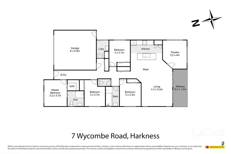 Floorplan of Homely house listing, 7 Wycombe Road, Harkness VIC 3337