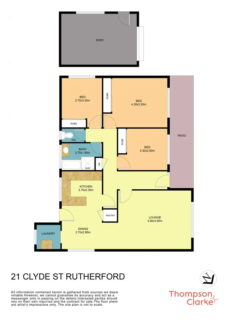 Floorplan of Homely house listing, 21 Clyde Street, Rutherford NSW 2320