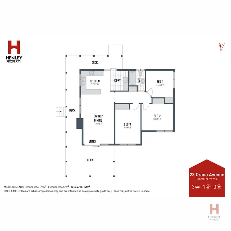 Floorplan of Homely house listing, 23 Orana Avenue, Cooma NSW 2630