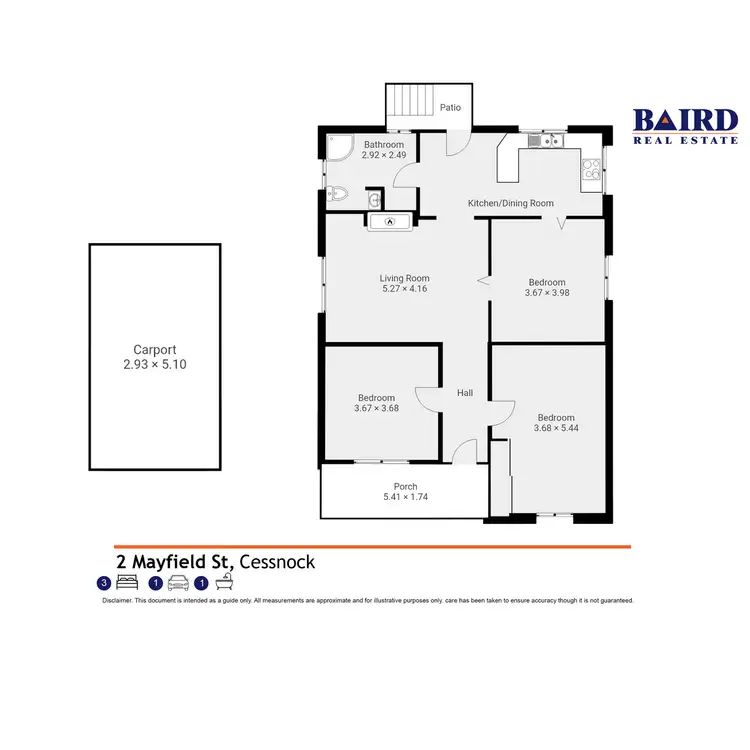 Floorplan of Homely house listing, 2 Mayfield Street, Cessnock NSW 2325