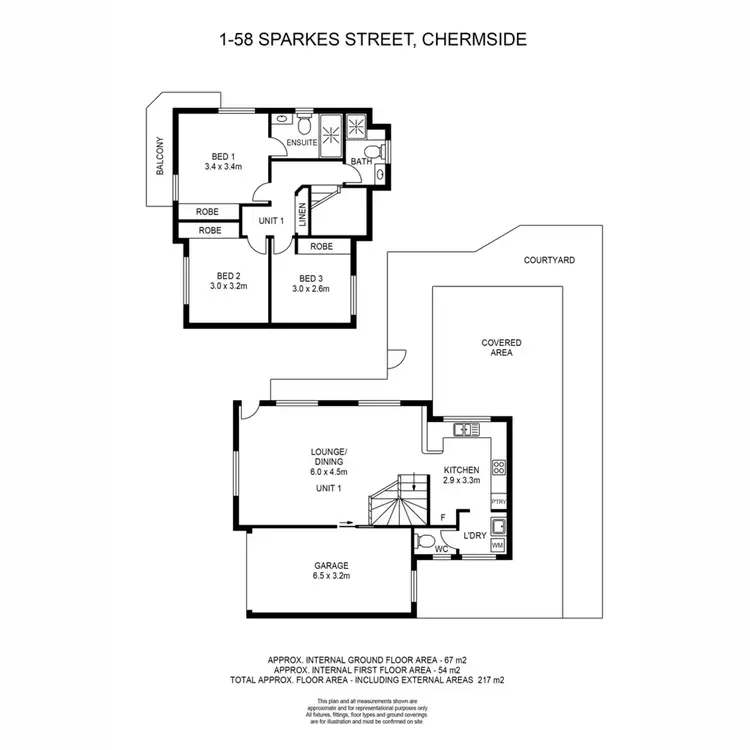 Floorplan of Homely townhouse listing, 1/58 Sparkes Street, Chermside QLD 4032