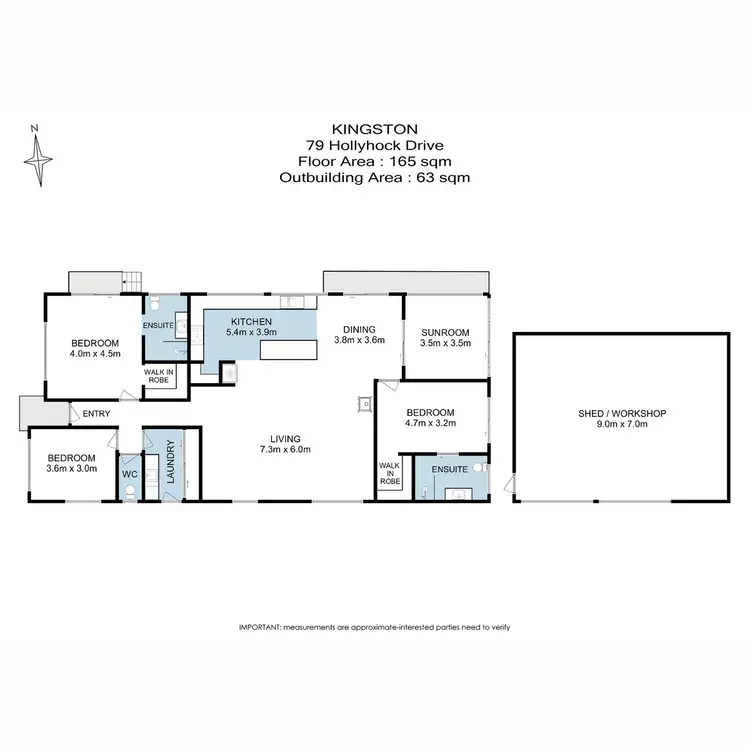 Floorplan of Homely house listing, 79 Hollyhock Drive, Kingston TAS 7050