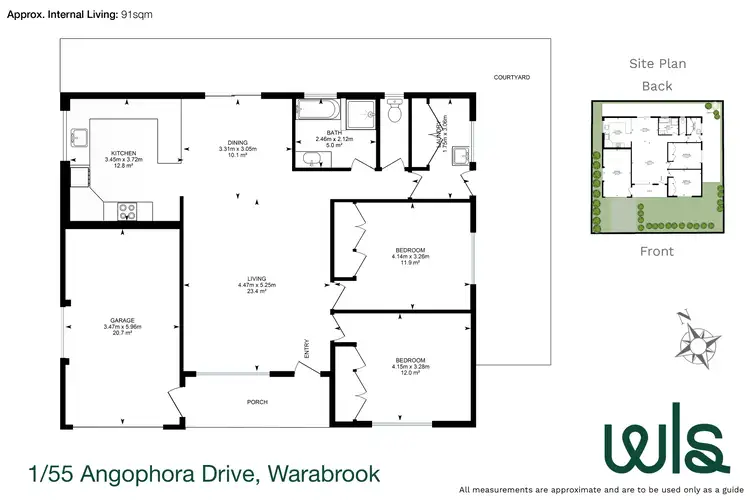 Floorplan of Homely villa listing, 1/55 Angophora Drive, Warabrook NSW 2304