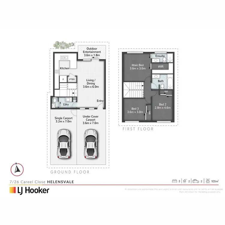 Floorplan of Homely townhouse listing, 7/26 Careel Close, Helensvale QLD 4212