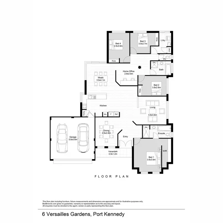 Floorplan of Homely house listing, 6 Versailles Gardens, Port Kennedy WA 6172