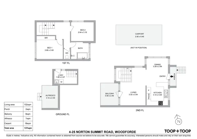 Floorplan of Homely townhouse listing, 4/25 Norton Summit Road, Woodforde SA 5072