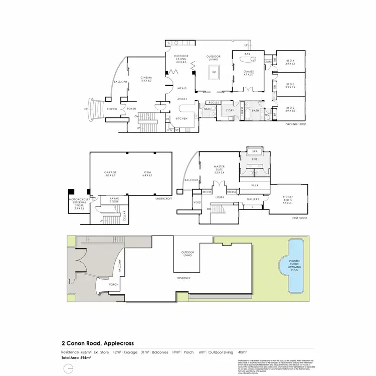 Floorplan of Homely house listing, 2 Conon Road, Applecross WA 6153