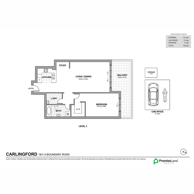 Floorplan of Homely apartment listing, 16/1-3 Boundary Road, Carlingford NSW 2118
