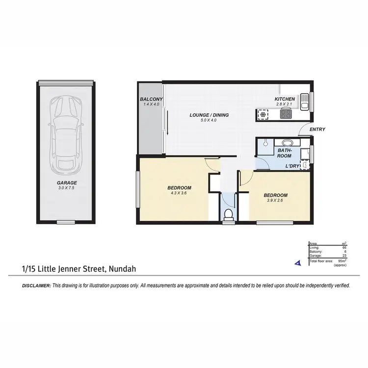 Floorplan of Homely unit listing, 1/15 Little Jenner Street, Nundah QLD 4012