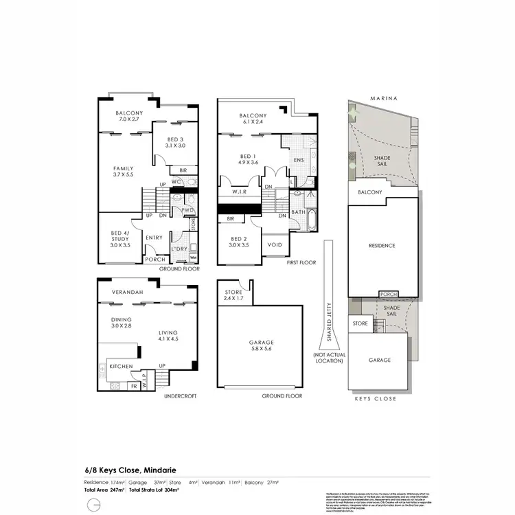 Floorplan of Homely house listing, 6/8 Keys Close, Mindarie WA 6030
