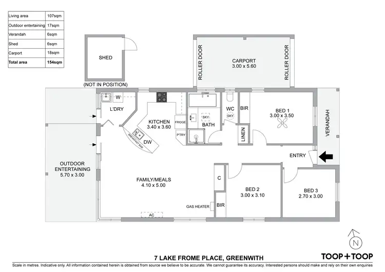 Floorplan of Homely house listing, 7 Lake Frome Place, Greenwith SA 5125