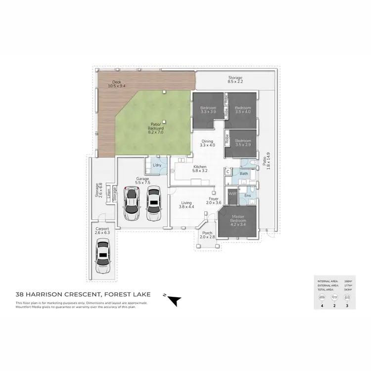 Floorplan of Homely house listing, 38 Harrison Crescent, Forest Lake QLD 4078