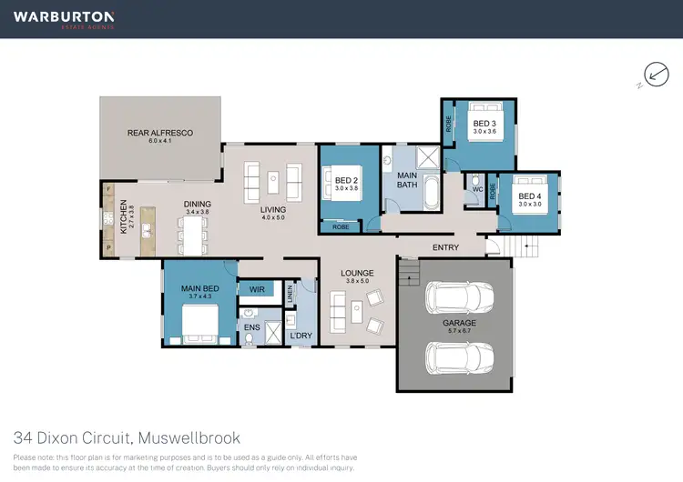 Floorplan of Homely house listing, 34 Dixon Circuit, Muswellbrook NSW 2333