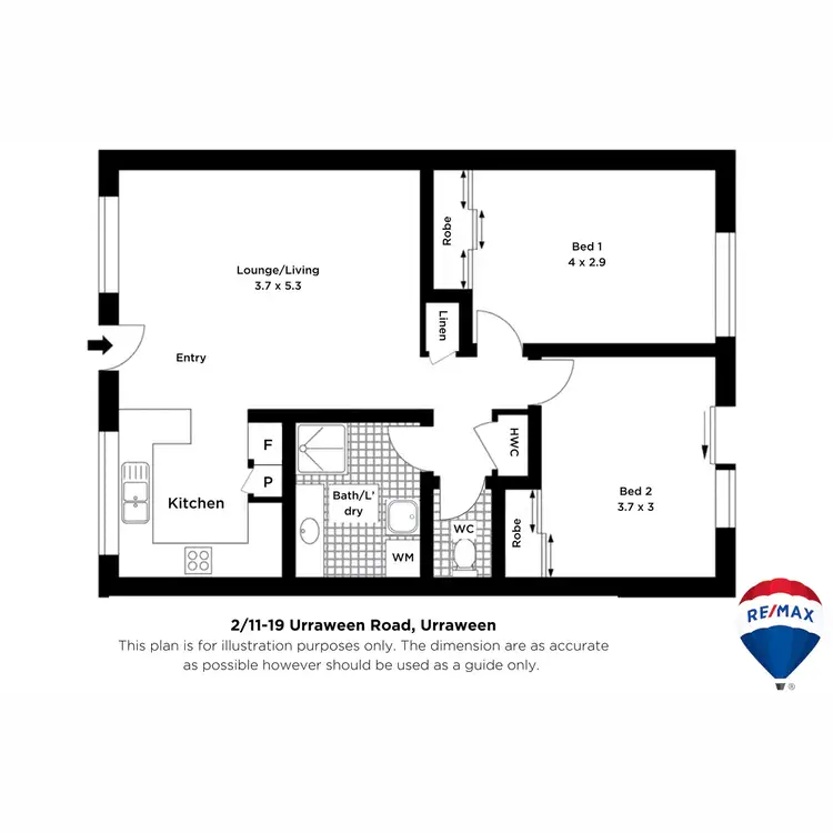 Floorplan of Homely unit listing, 2/11-19 Urraween Road, Urraween QLD 4655