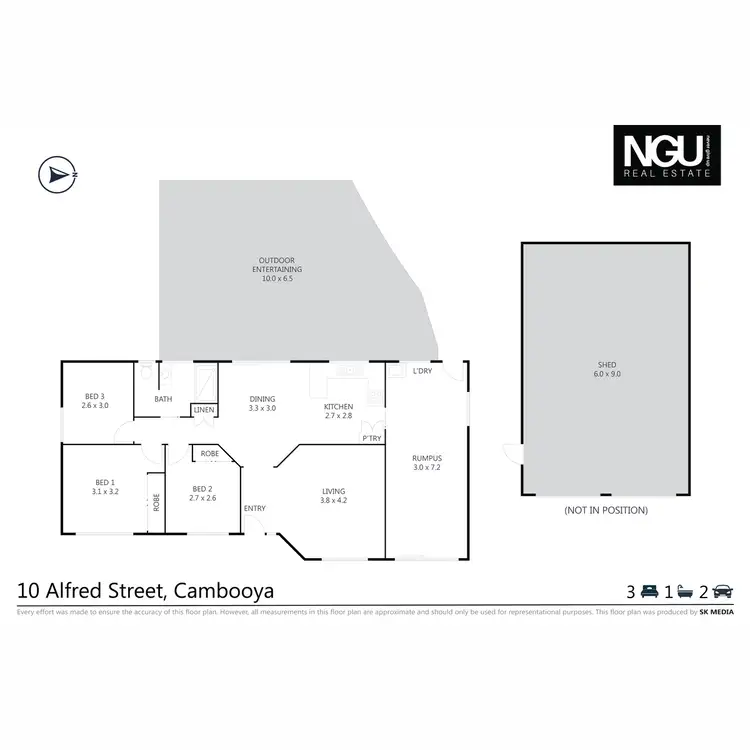 Floorplan of Homely house listing, 10 Alfred Street, Cambooya QLD 4358