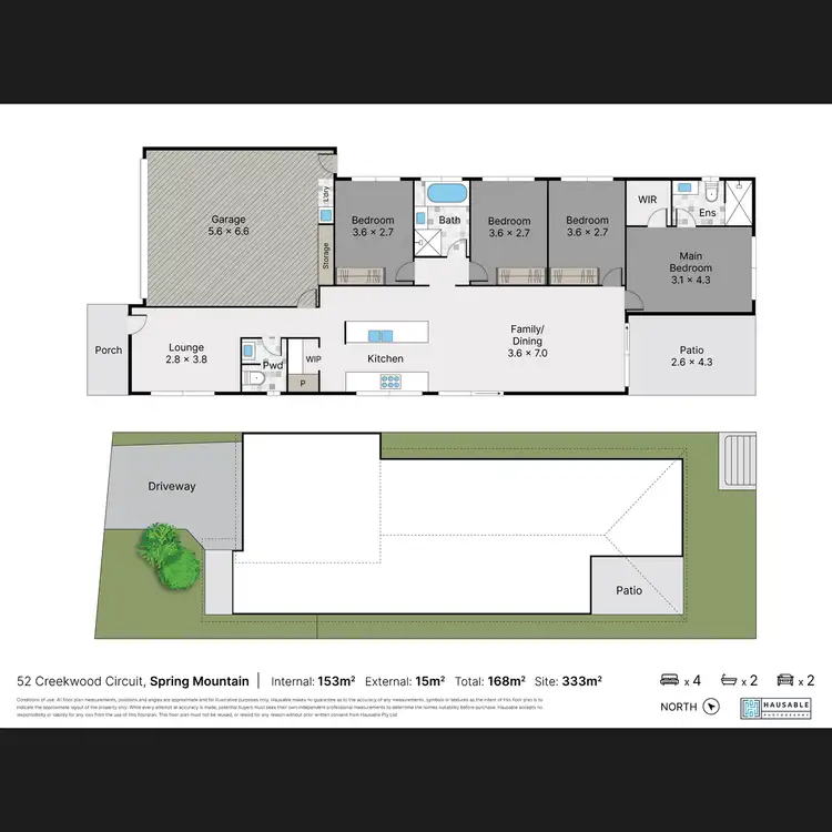 Floorplan of Homely house listing, 52 Creekwood Circuit, Spring Mountain QLD 4300