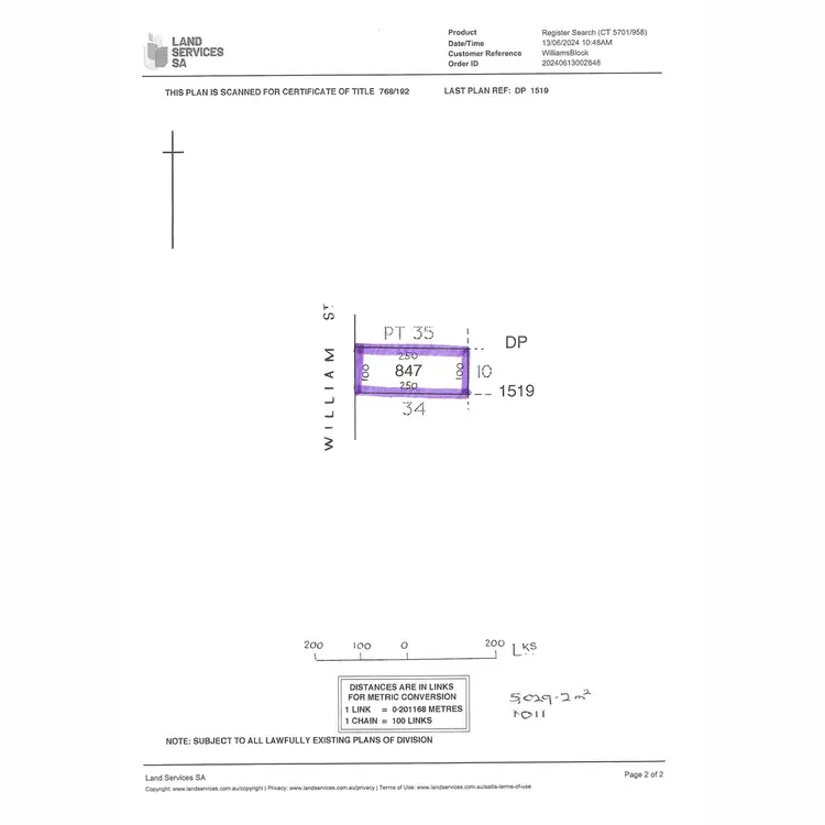 Floorplan of Homely land listing, LOT 847 William Street, Brinkworth SA 5464