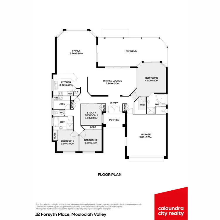 Floorplan of Homely house listing, 12 Forsyth Place, Mooloolah Valley QLD 4553