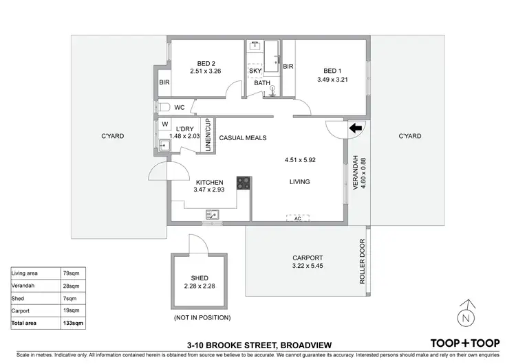 Floorplan of Homely unit listing, 3/10 Brooke Street, Broadview SA 5083