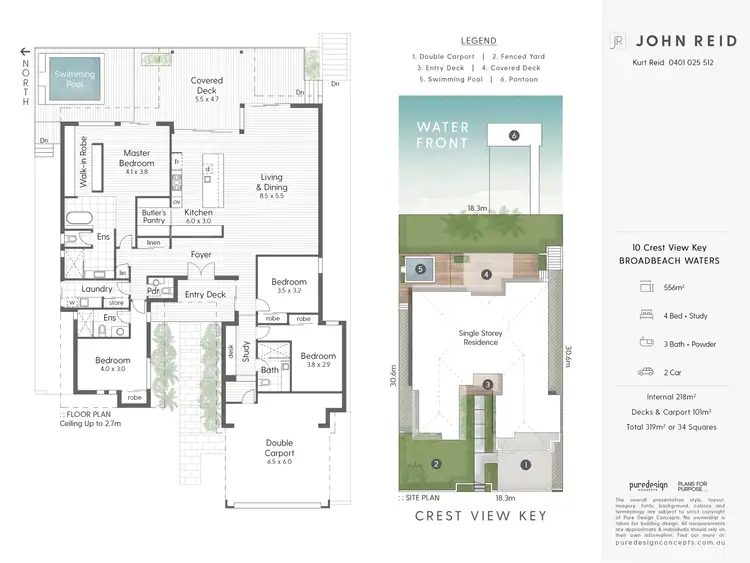 Floorplan of Homely house listing, 10 Crest View Key, Broadbeach Waters QLD 4218