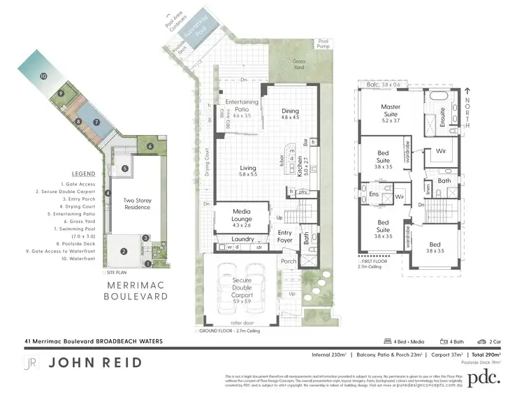Floorplan of Homely house listing, 41 Merrimac Boulevard, Broadbeach Waters QLD 4218