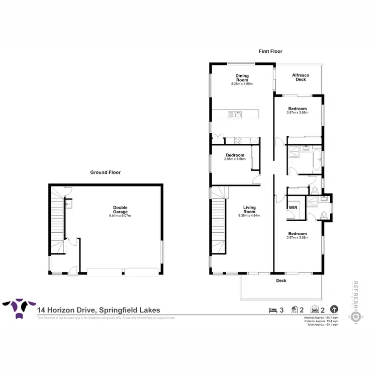 Floorplan of Homely house listing, 14 Horizon Drive, Springfield Lakes QLD 4300
