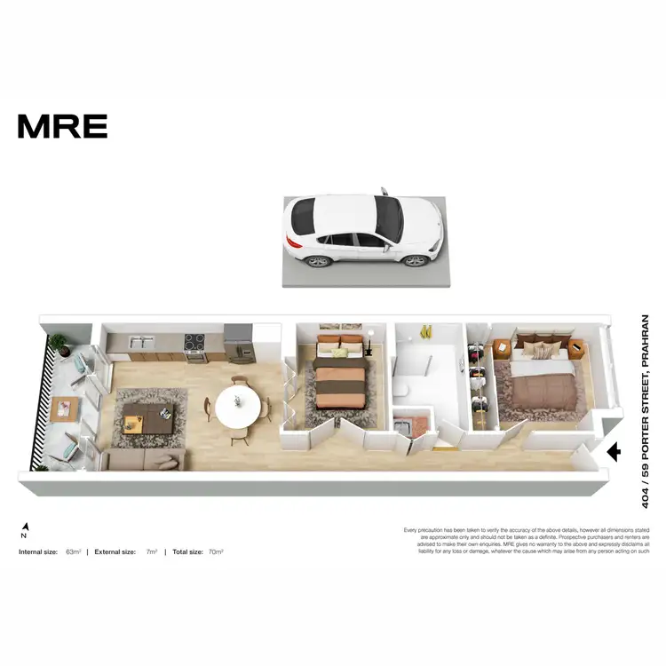 Floorplan of Homely apartment listing, 404/59 Porter Street, Prahran VIC 3181