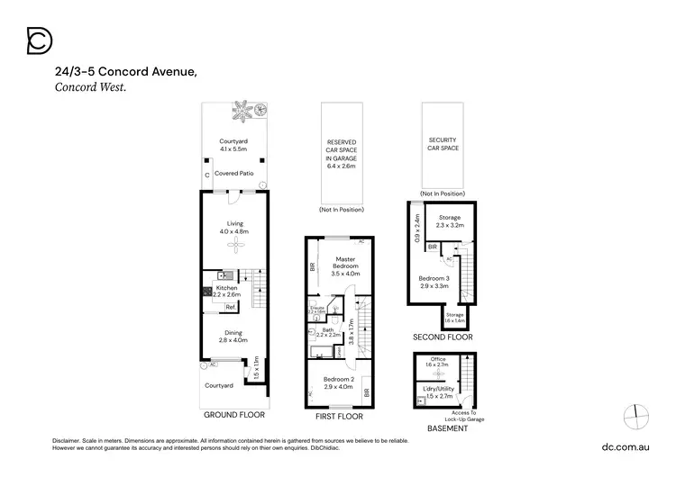 Floorplan of Homely townhouse listing, 24/3-5 Concord Avenue, Concord West NSW 2138