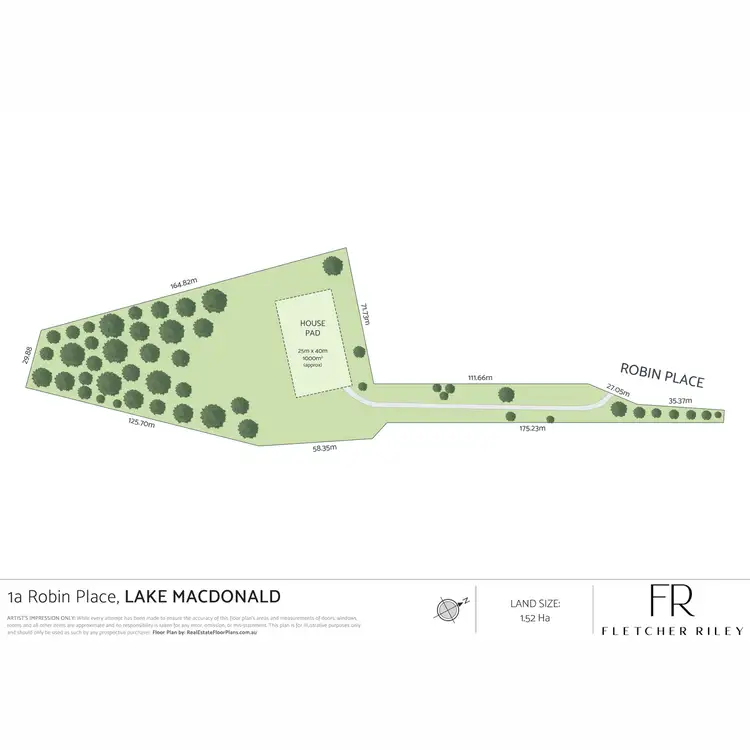 Floorplan of Homely land listing, 1a Robin Place, Lake Macdonald QLD 4563