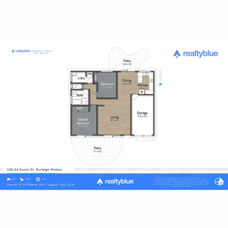 Floorplan of Homely unit listing, 1/22-24 Dunlin Drive, Burleigh Waters QLD 4220