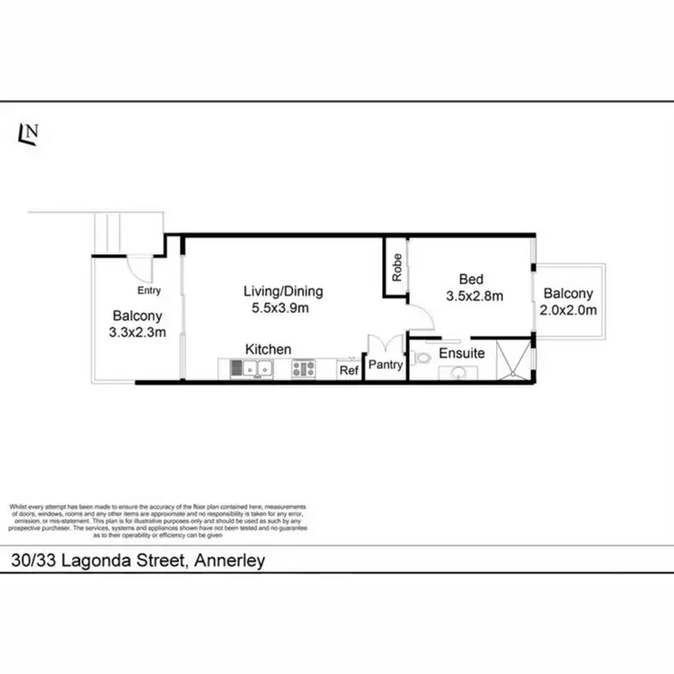 Floorplan of Homely unit listing, 30/33 Lagonda Street, Annerley QLD 4103