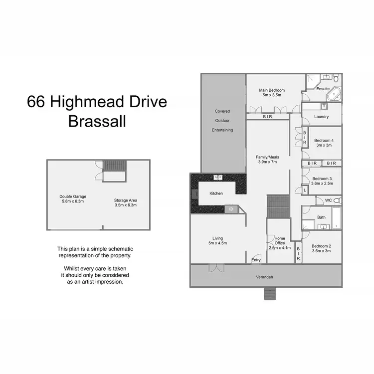 Floorplan of Homely house listing, 66 Highmead Drive, Brassall QLD 4305