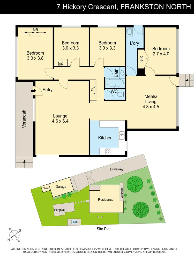 Floorplan of Homely house listing, 7 Hickory Crescent, Frankston North VIC 3200