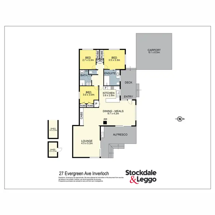 Floorplan of Homely house listing, 27 Evergreen Avenue, Inverloch VIC 3996