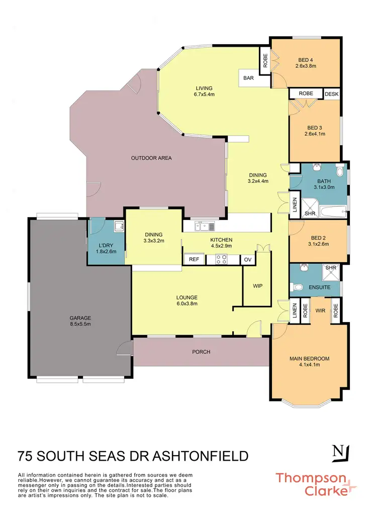 Floorplan of Homely house listing, 75 South Seas Drive, Ashtonfield NSW 2323