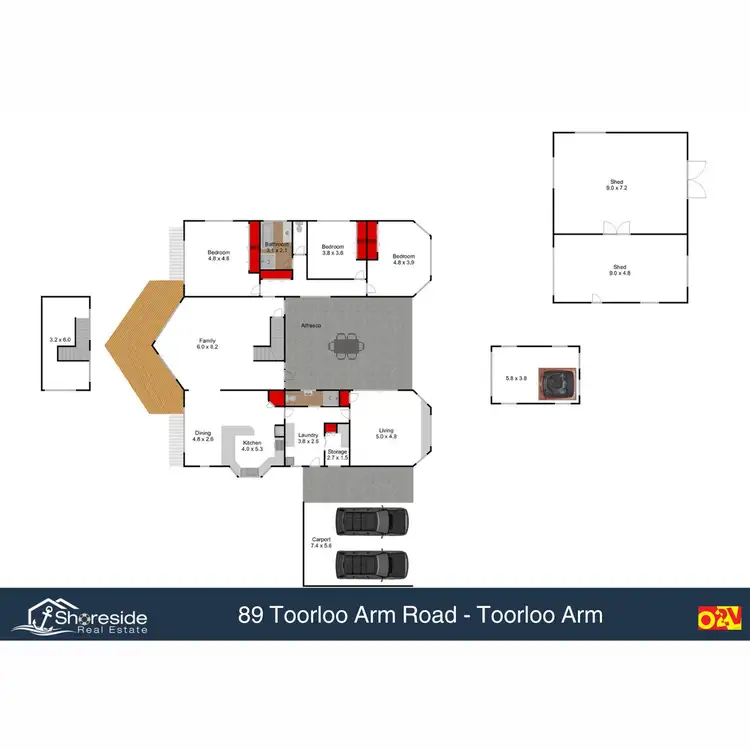 Floorplan of Homely rural property listing, 89 Toorloo Arm Road, Toorloo Arm VIC 3909