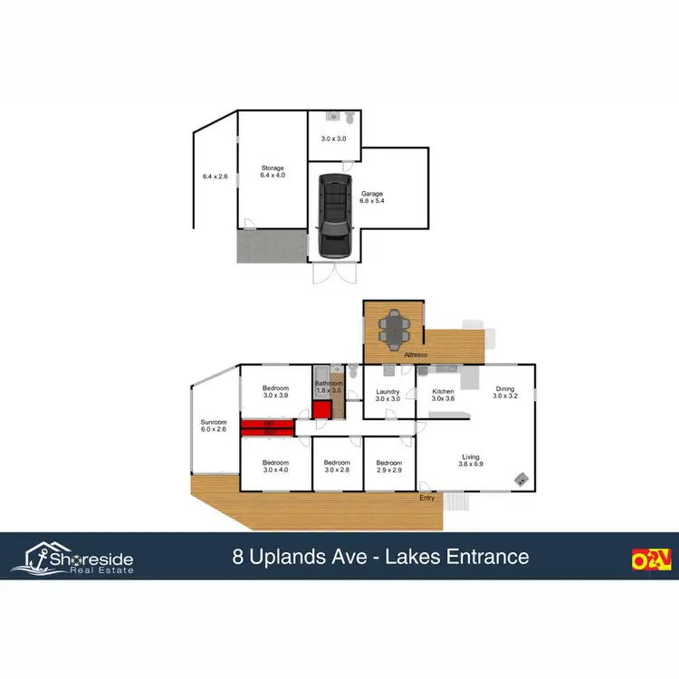 Floorplan of Homely house listing, 8 Uplands Avenue, Lakes Entrance VIC 3909