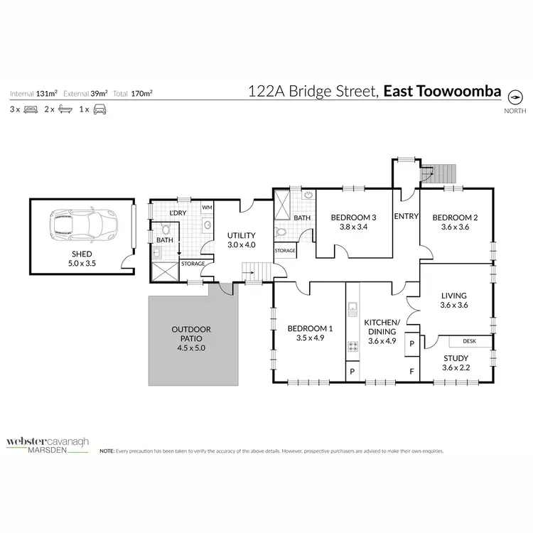 Floorplan of Homely house listing, 122a Bridge Street, East Toowoomba QLD 4350
