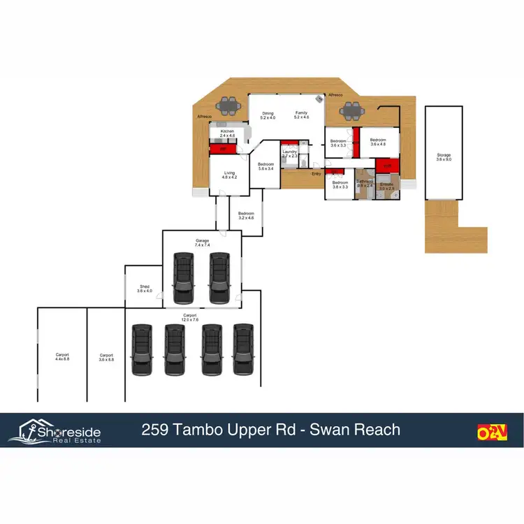 Floorplan of Homely rural property listing, 259 Tambo Upper Road, Swan Reach VIC 3903