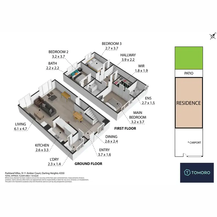 Floorplan of Homely unit listing, 4/9-11 Amber Court, Darling Heights QLD 4350
