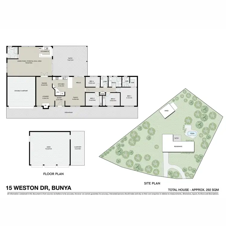 Floorplan of Homely house listing, 15 Weston Drive, Bunya QLD 4055
