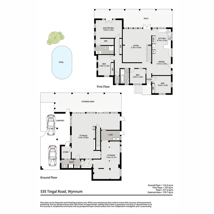 Floorplan of Homely house listing, 535 Tingal Road, Wynnum QLD 4178