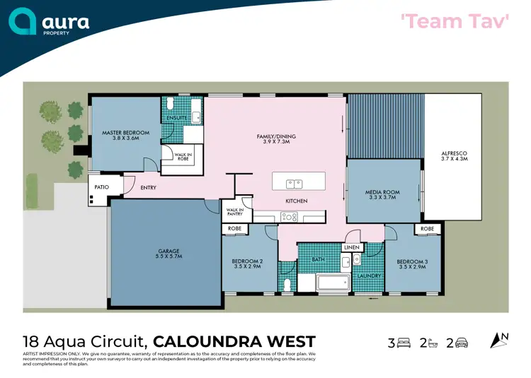 Floorplan of Homely house listing, 18 Aqua Circuit, Caloundra West QLD 4551