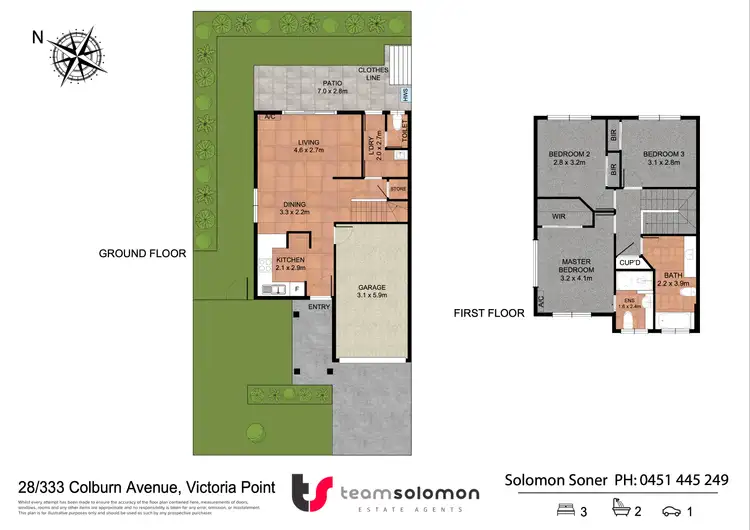 Floorplan of Homely townhouse listing, 28/333 Colburn Avenue, Victoria Point QLD 4165
