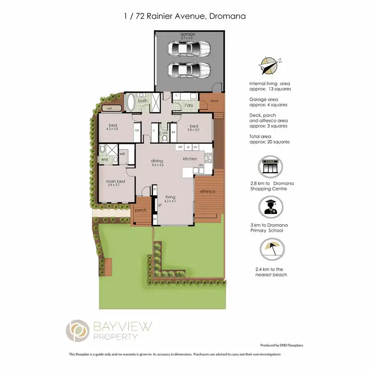 Floorplan of Homely house listing, 1/72 Rainier Avenue, Dromana VIC 3936