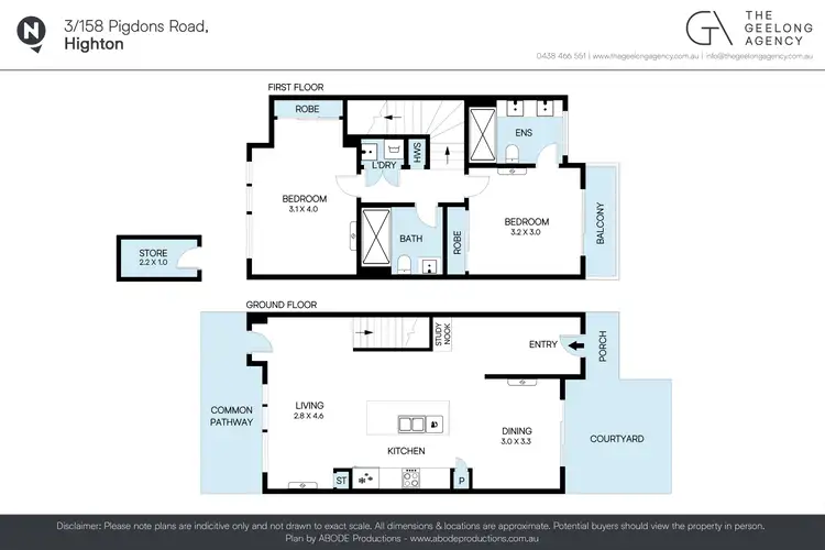 Floorplan of Homely townhouse listing, 3/158 Pigdons Road, Highton VIC 3216