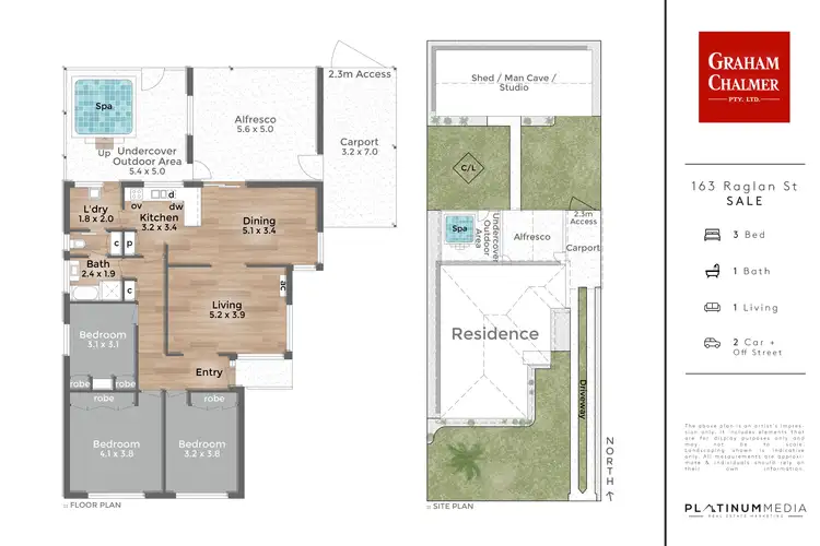 Floorplan of Homely house listing, 163 Raglan Street, Sale VIC 3850
