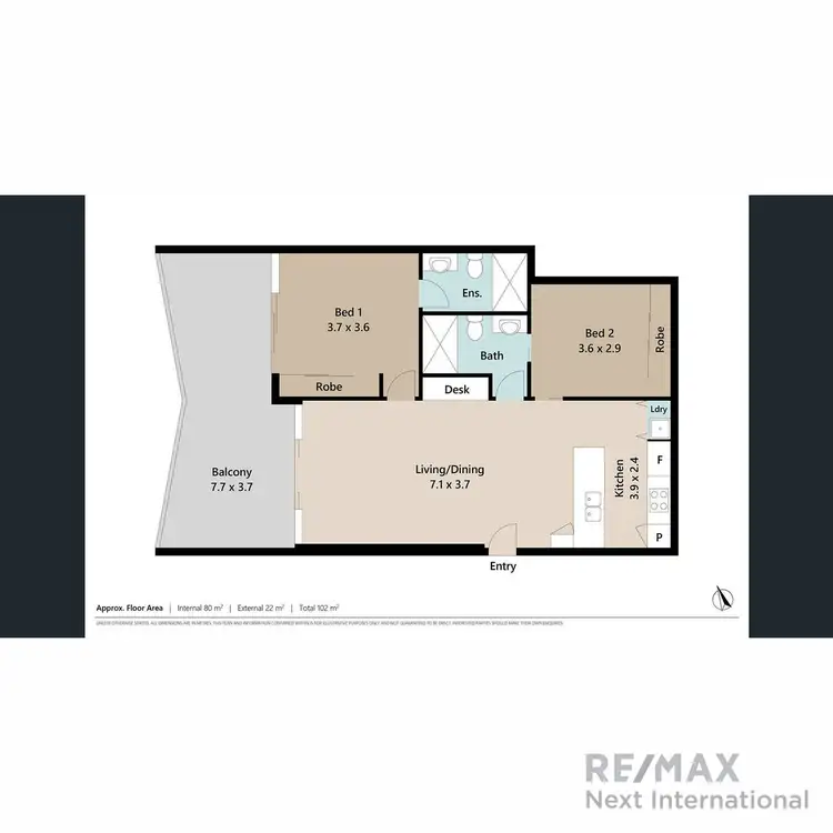 Floorplan of Homely apartment listing, 1007/218 Vulture Street, South Brisbane QLD 4101